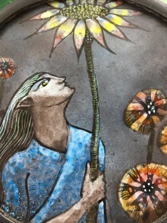 faery folk small stained glass panel